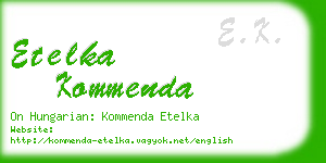 etelka kommenda business card